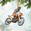 Personalized Dirt Bike Christmas Ornaments 2025 Custom Motocross Ornament Dirt bike Christmas Ornament N53