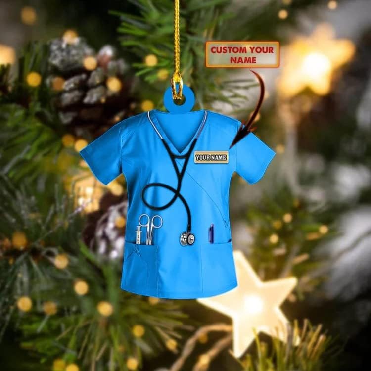 Custom Nurse Uniform Ornament - Nurse Christmas Ornament Design 10