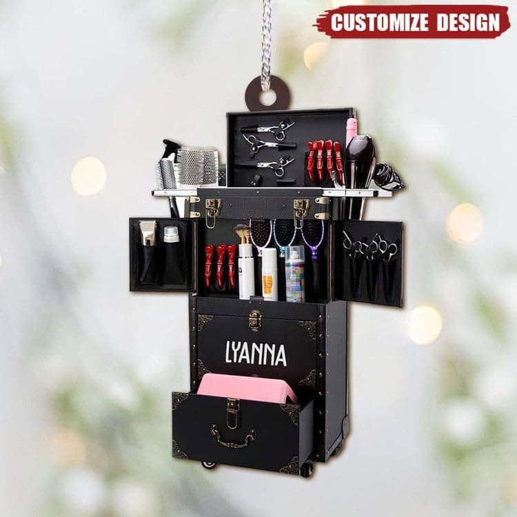 Custom Hair Stylist , Christmas Barbershop Ornament Style 21