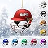 Personalized Cricket Christmas Ornament 2025, Custom Cricket Bat Ornament NO8