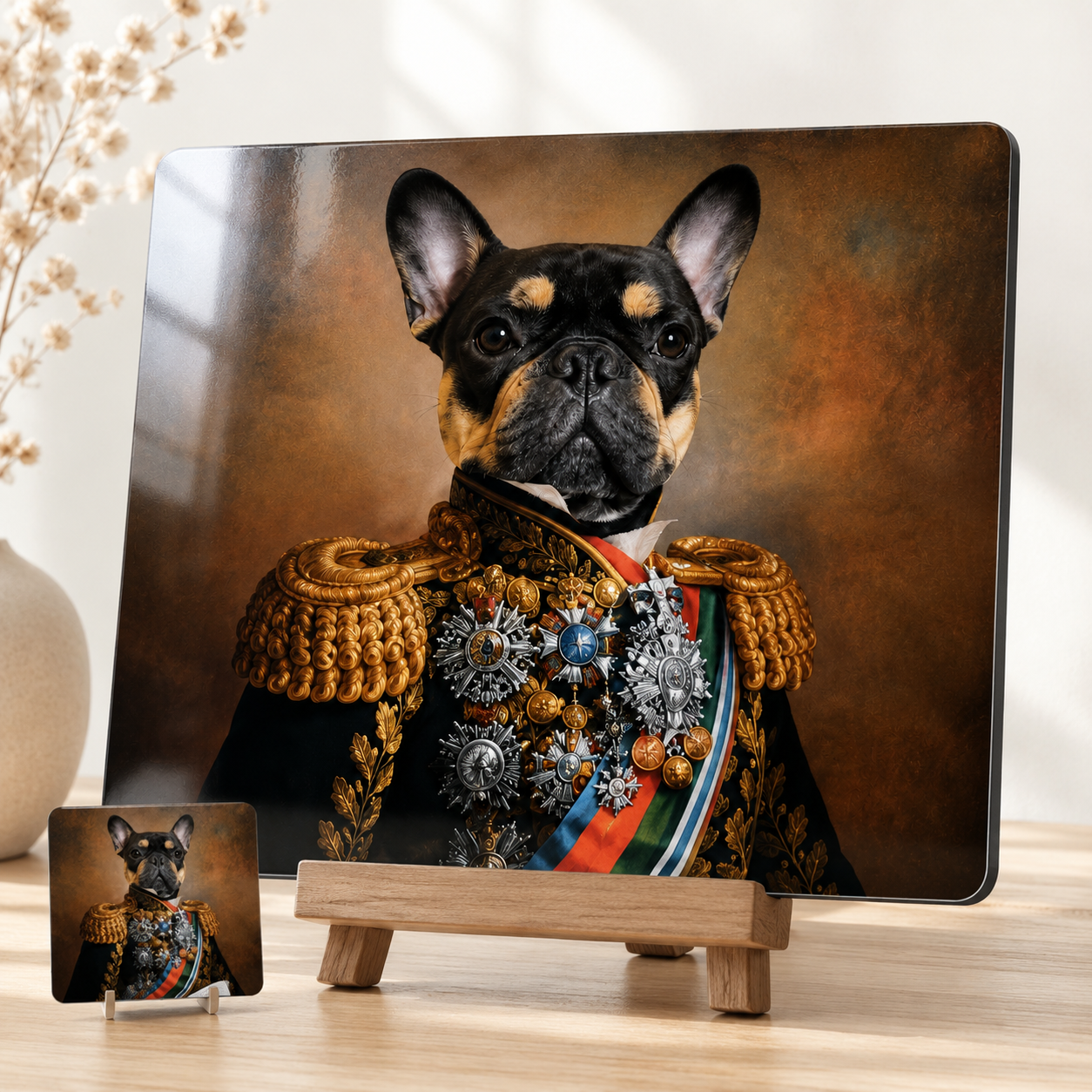 Personalized Pet Portrait Metal Print – Custom Dog Wall Art Gift For Pet Lover THUC99