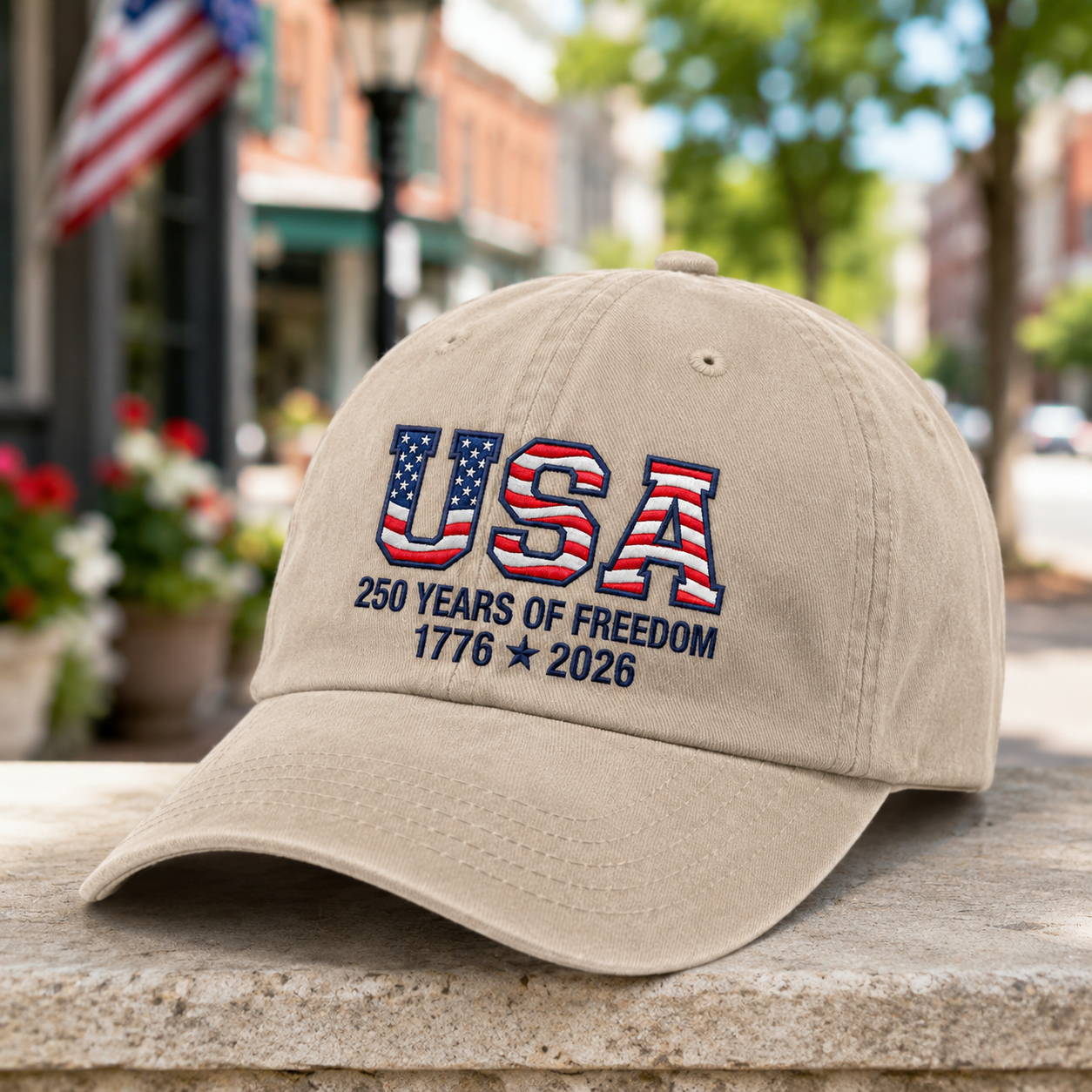 1776–2026 USA 250th Anniversary Vintage Hat Embroidered Patriotic Gift for Americans THUC99
