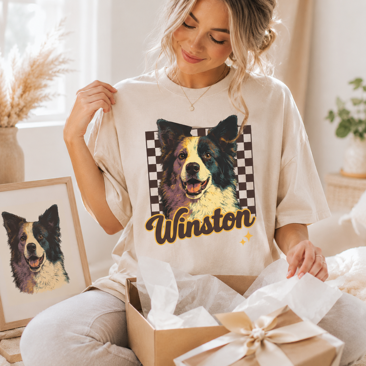 Personalized Dog Photo Unisex Wash T-Shirt, Custom Pet Shirt | Gift For Dog Lovers THUC99