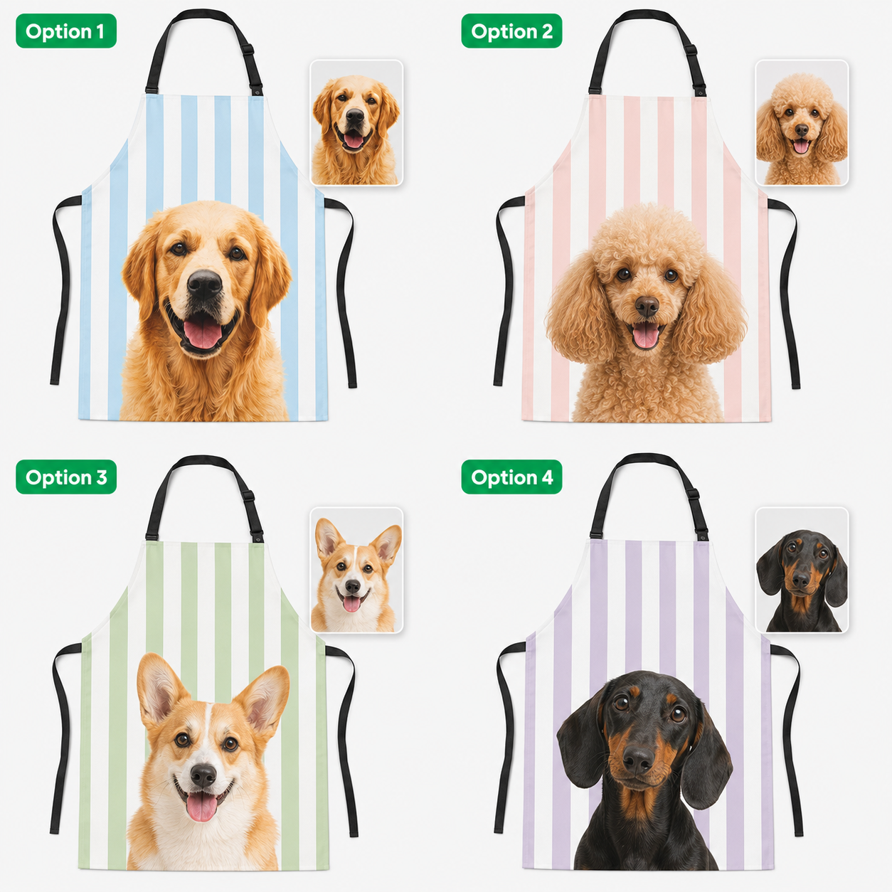 Custom Dog Photo Apron for Women and Men, Personalized Pet Parent Kitchen Apron Gift for Cooking and Grilling THUC99