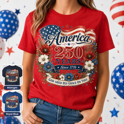 Semiquincentennial USA T-Shirt 1776–2026 Freedom Wash Shirt THUC99
