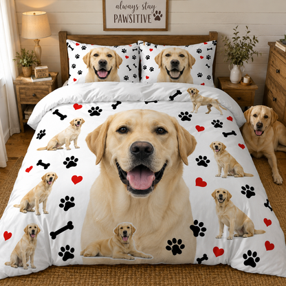Custom Pet Face Bedding Set, Personalized Dog Lover Bedroom Decor THUC99