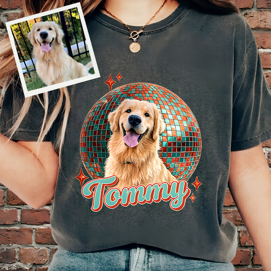 Custom Pet Photo T-Shirt, Dog Lover Unisex Wash Shirt THUC99