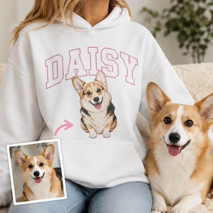 Custom Pet Photo Hoodie Personalized Dog Face Sweatshirt Gift for Animal Lovers THUC99