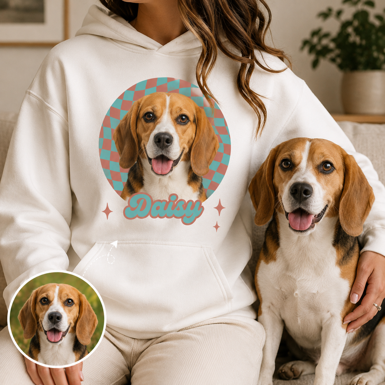 Custom Dog Face Sweatshirt Personalized Puppy Photo Hoodie Funny Gift for Pet Lovers THUC99 (Copy)