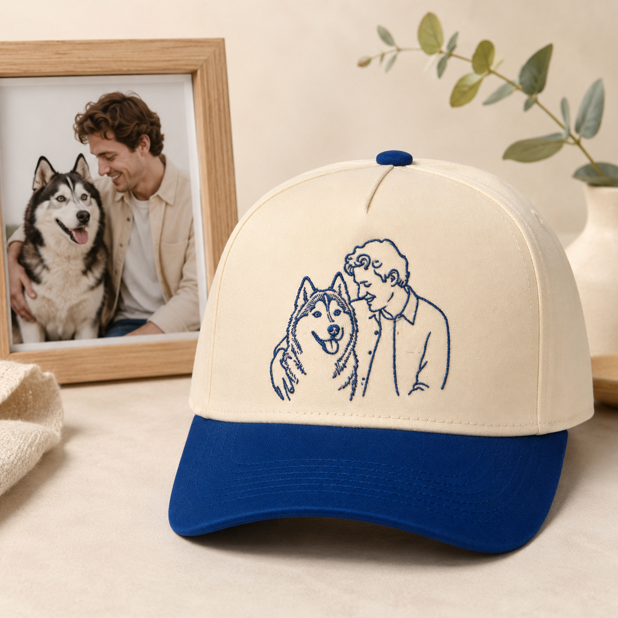 Personalized Pet Portrait Hat, Custom Dog Face Embroidery Hat, Pet Loss Gift THUC99