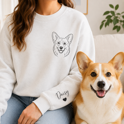 Custom Dog Face Hoodie Personalized Pet Lover Sweatshirt with Your Favorite Dog Picture THUC99