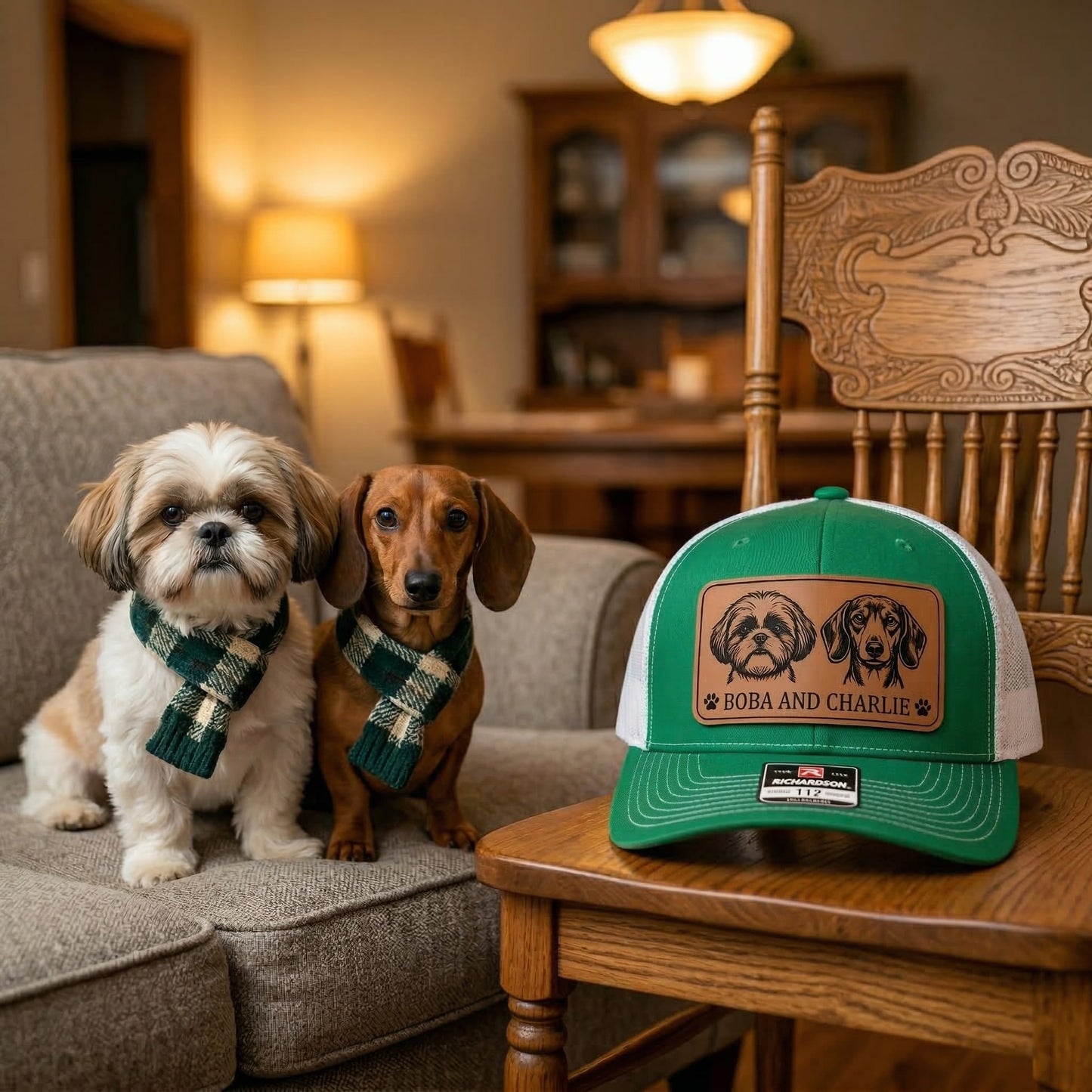 Personalized Dog Name Trucker Hat – Custom Photo Pet Name Hat | Gift For Dog Lovers THUC99