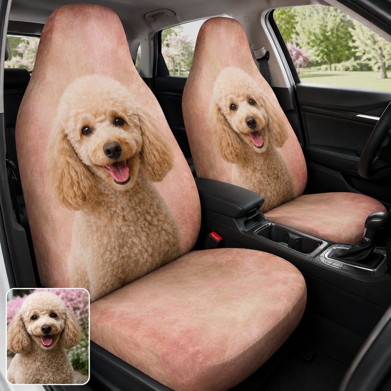 Personalized Photo Dog Seat Cover, Custom Pet Car Seat Protector, All Over Print Seat Cover THUC99