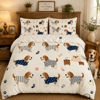 Personalized Dog Photo Bed Sheet Set, Custom Pet Lover Bedroom Gift THUC99