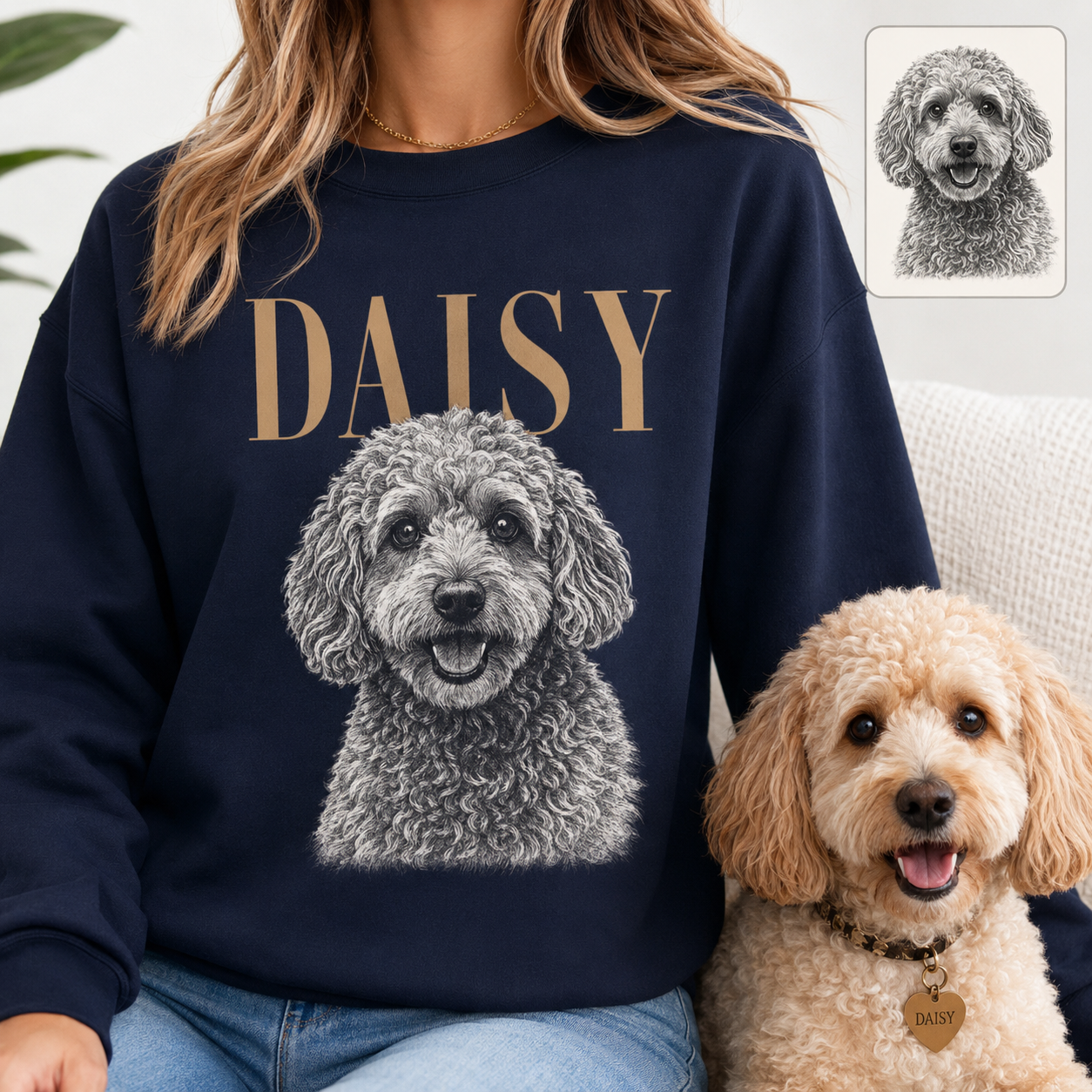 Personalized Dog Memorial Hoodie Custom Pet Photo Sweatshirt Sympathy Gift for Pet Loss THUC99