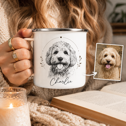 Custom Photo Dog Camping Mug | Gift For Dog Lovers Pa99