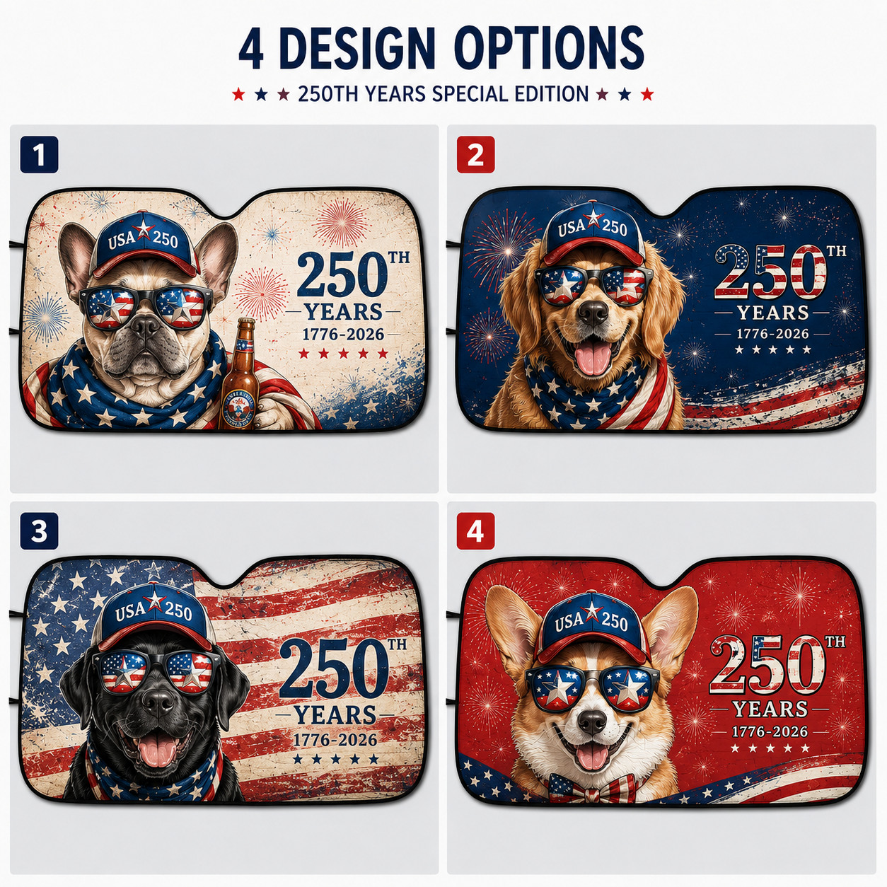 Custom Dog Lover Car Sun Shade, Personalized Pet Windshield Cover, Photo Auto Sunshade Gift THUC99
