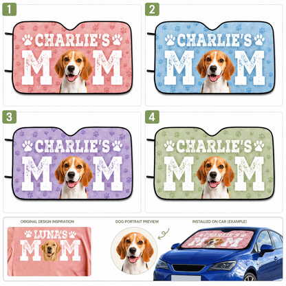 Custom Photo Dog Auto Sunshade, Personalized Pet Car Window Shade Cover THUC99