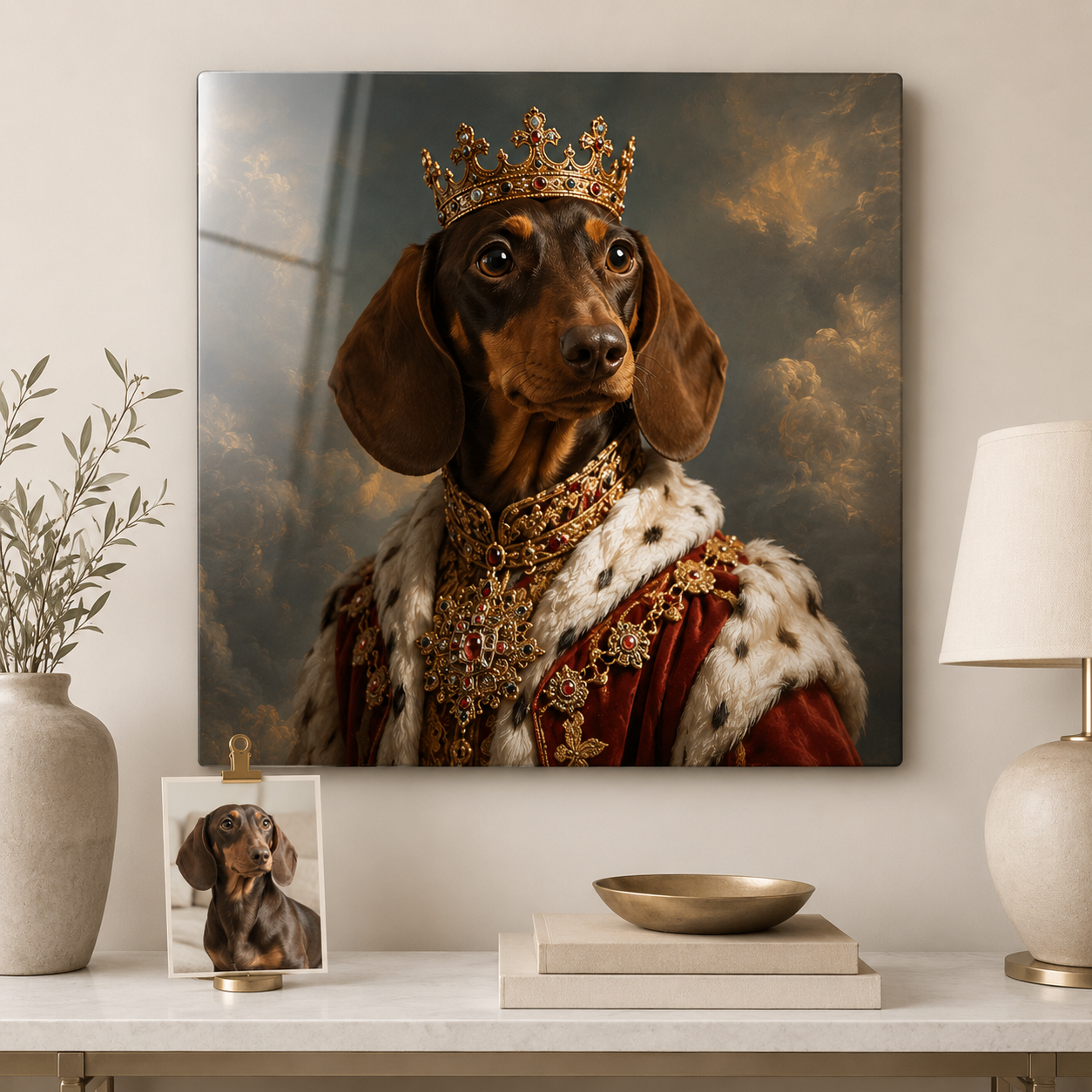 Custom Photo Dog Metal Wall Art Print – Personalized Pet Portrait Dog Gift THUC99
