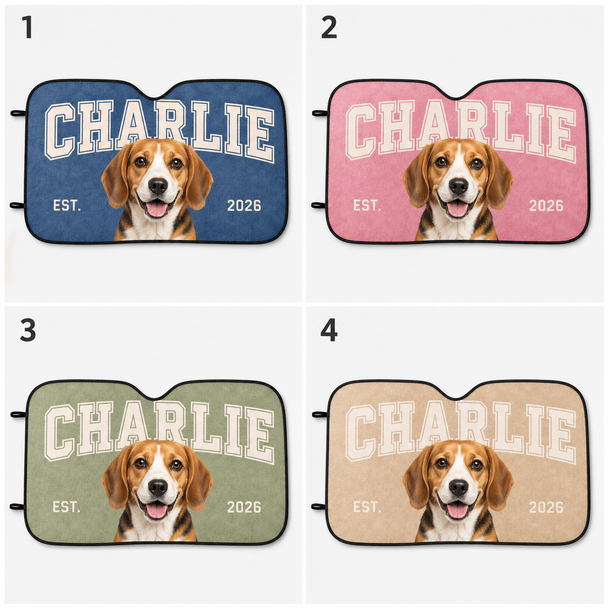 Personalized Dog Mom Car Sunshade, Custom Pet Photo Windshield Shade, Auto Accessories Gift THUC99