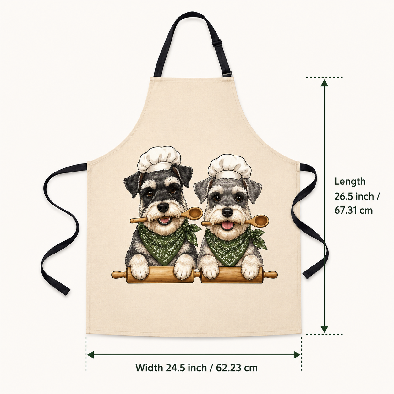 Personalized Pet Apron with Dog Face Photo, Custom Kitchen Apron for Dog Mom, Dog Dad and Pet Lovers THUC99