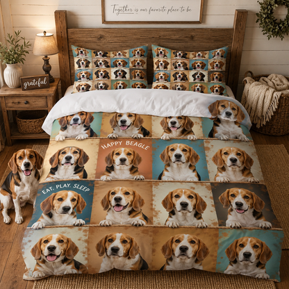 Custom Dog Face Duvet Cover Set, Personalized Pet Lover Gift THUC99