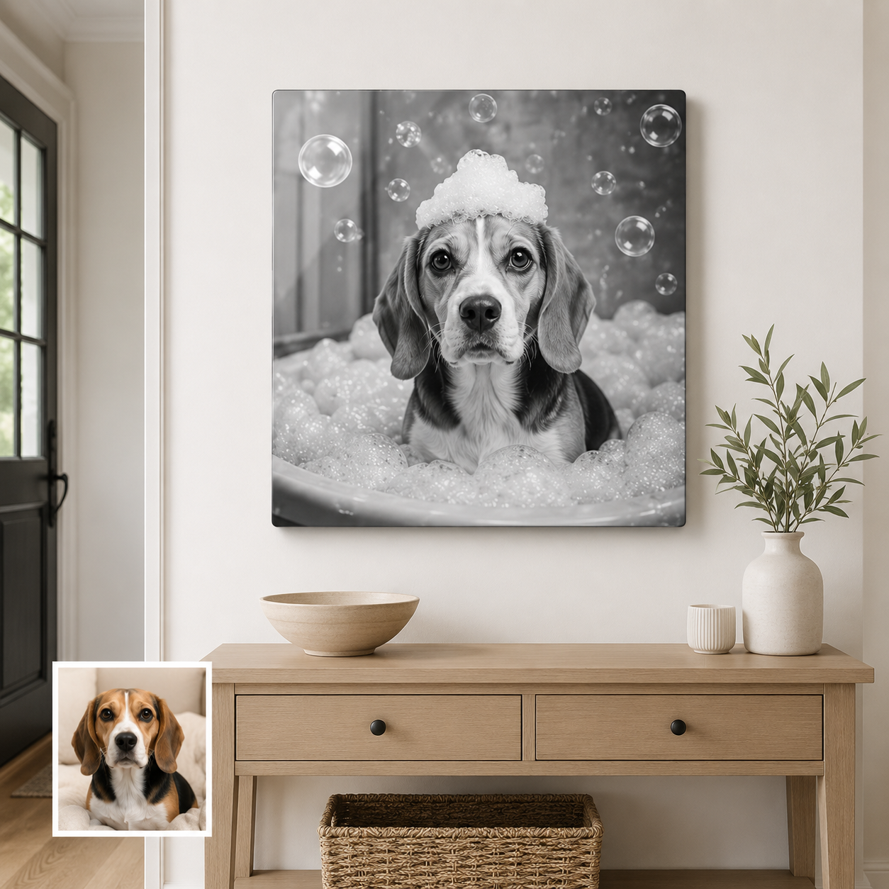 Personalized Cat Portrait Wall Decor – Custom Pet Photo Metal Print Gift For Cat Mom THUC99