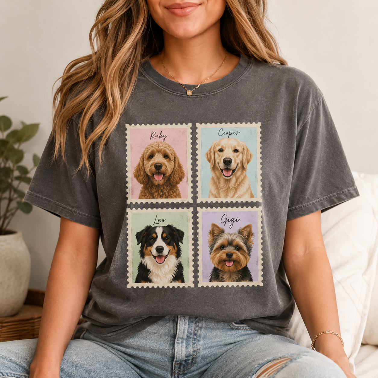 Custom Dog Memorial Wash T-Shirt, Personalized Pet Photo Shirt | Gift For Dog Lovers THUC99