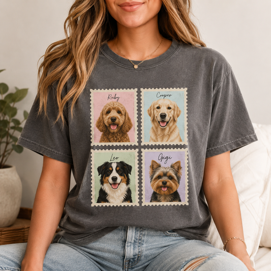 Custom Dog Memorial Wash T-Shirt, Personalized Pet Photo Shirt | Gift For Dog Lovers THUC99
