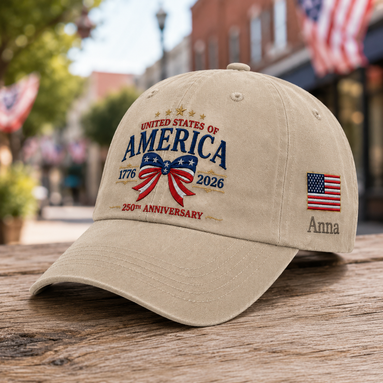 Patriotic USA 250th Anniversary Vintage Hat Embroidered American Freedom Baseball Cap THUC99