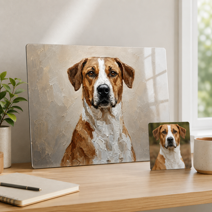 Custom Photo Dog Pet Metal Wall Art Print – Personalized Pet Portrait Gift For Dog  THUC99
