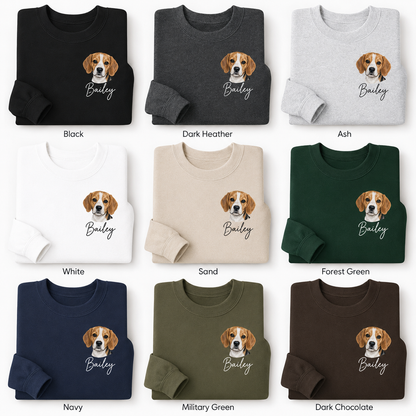 Personalized Puppy Photo Hoodie Custom Dog Face Sweatshirt Cozy Pet Lover Gift THUC99
