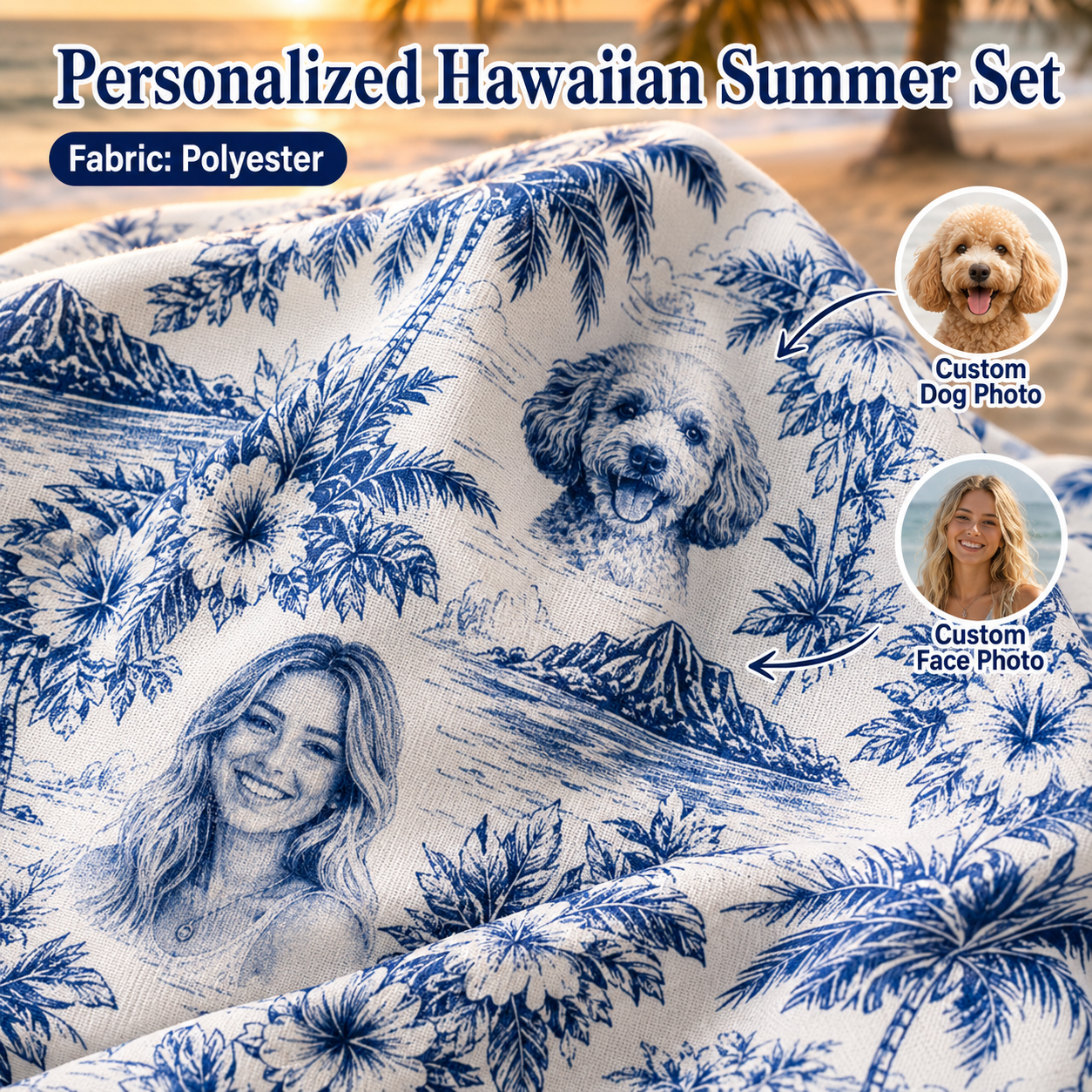 Custom Dog Photo Beach Shirt, Personalized Hawaiian Shirt For Dog Moms And Dads THUC99