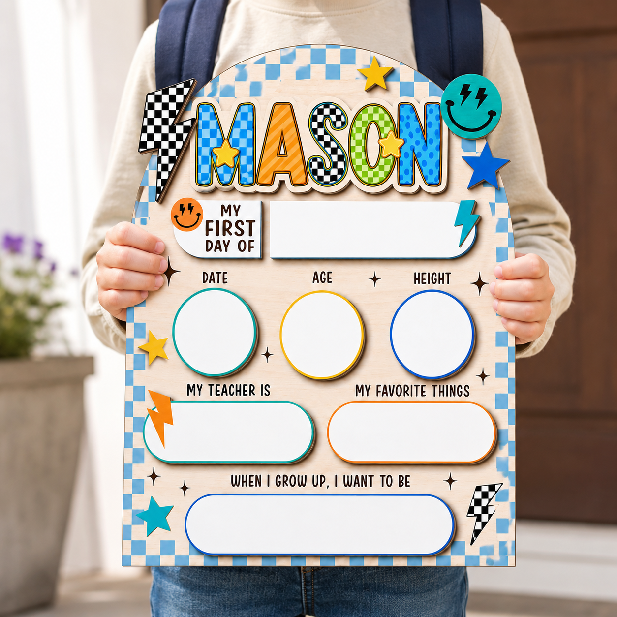 Custom Last Day of School Sign, Personalized School Milestone Board THUC99