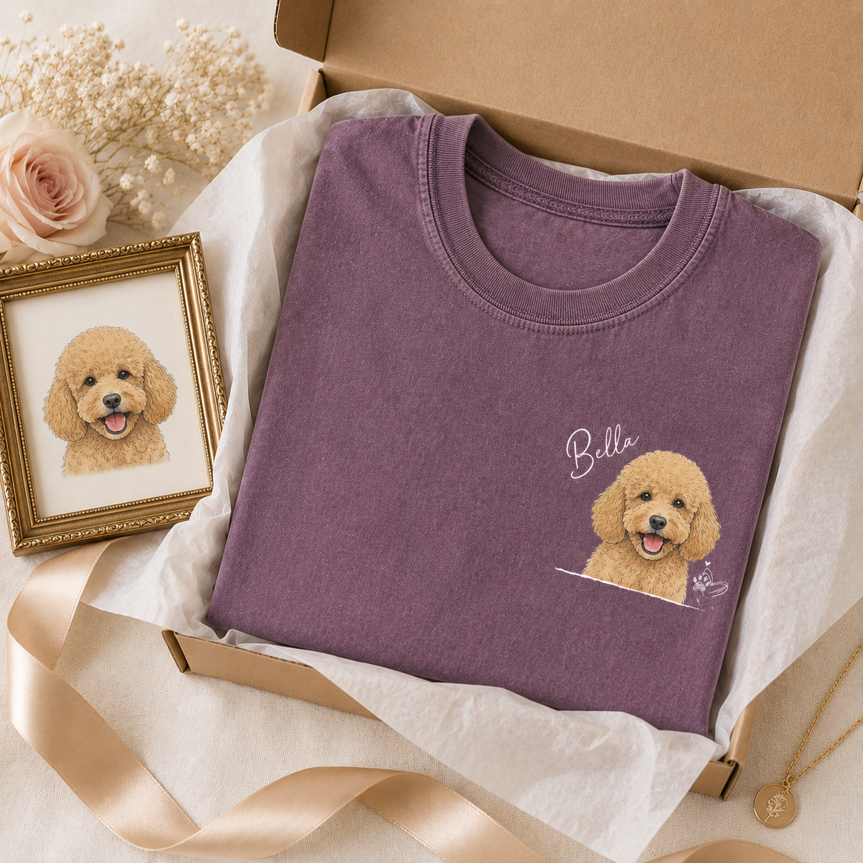 Personalized Dog Photo Unisex Wash T-Shirt, Custom Pet Shirt | Gift For Dog Lovers THUC99
