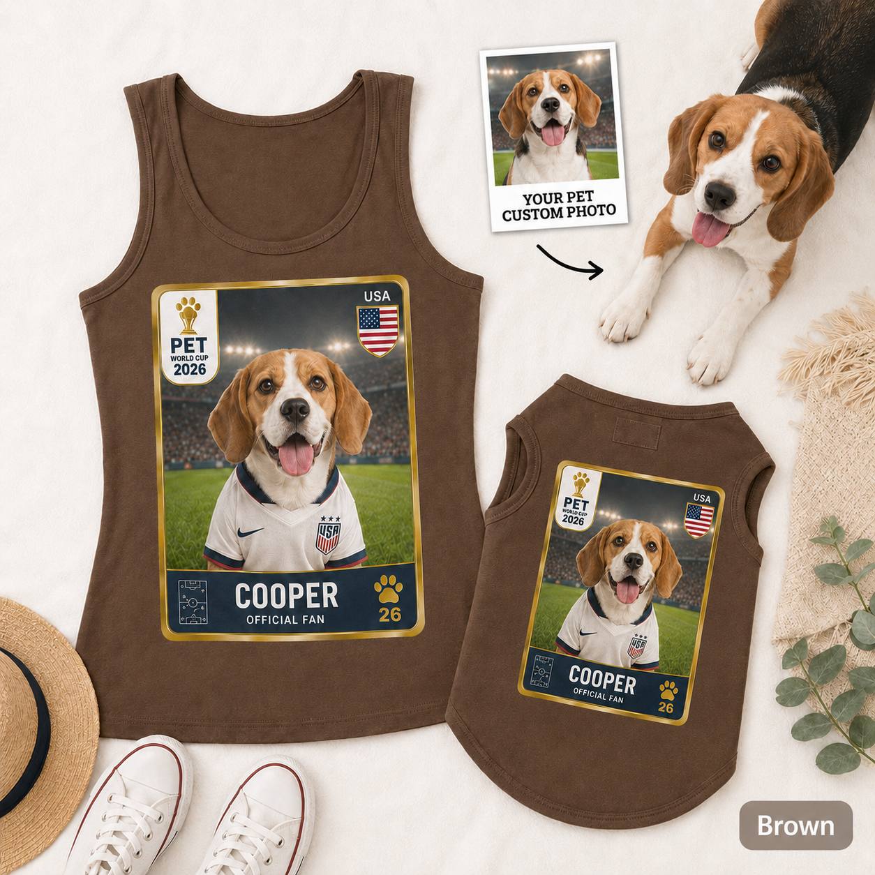 Personalized Women’s Dog Mom Tank Top with Matching Pet Tank Top Outfit THUC99