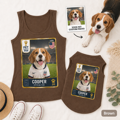 Personalized Women’s Dog Mom Tank Top with Matching Pet Tank Top Outfit THUC99