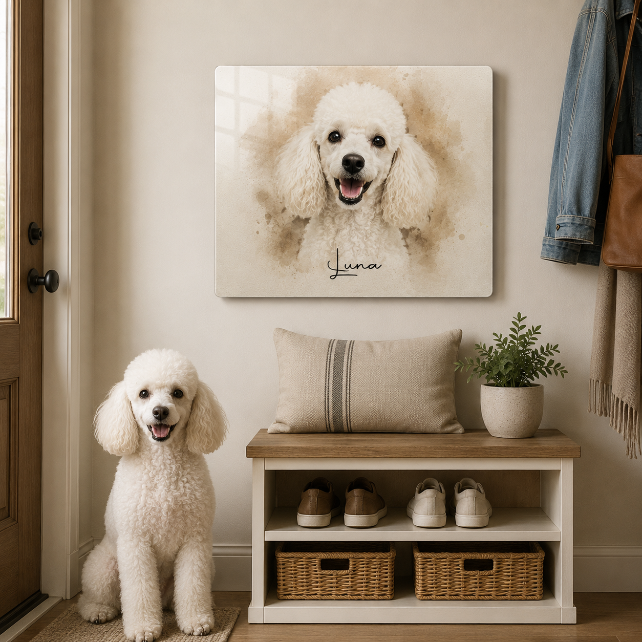 Custom Photo Pet Metal Print – Personalized Dog Portrait Wall Art Gift For Pet Lover THUC99