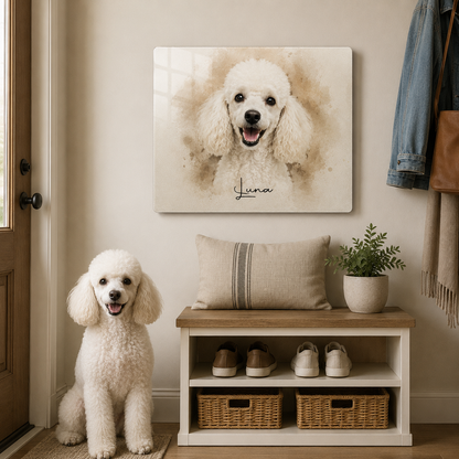 Custom Photo Pet Metal Print – Personalized Dog Portrait Wall Art Gift For Pet Lover THUC99