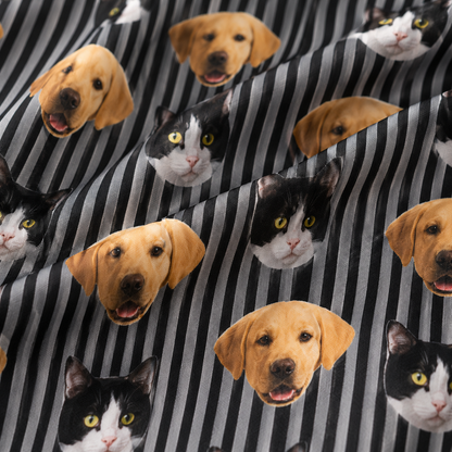 Custom Dog Face Pajamas Set, Personalized Pet Lover Unisex Sleepwear Gift for Dog Owners THUC99