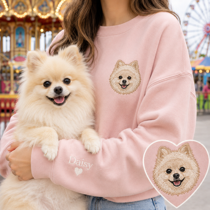 Custom Dog Lover Sweatshirt, Personalized Pet Embroidery Hoodie THUC99