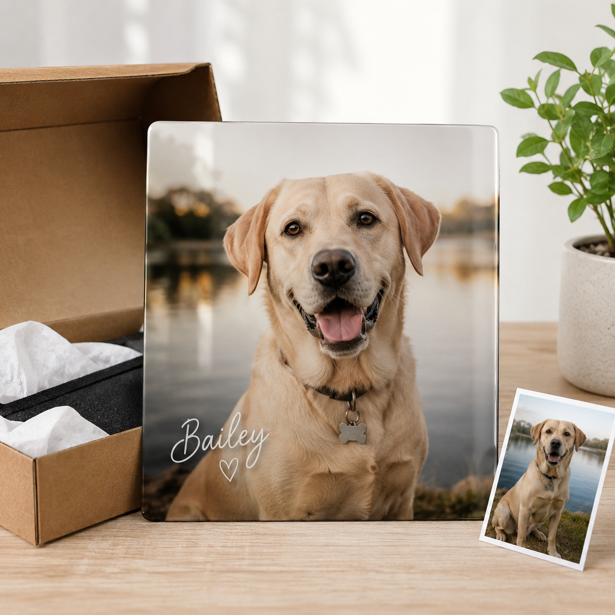 Personalized Dog Metal Wall Art – Custom Pet Portrait Print Gift For Dog Mom THUC99