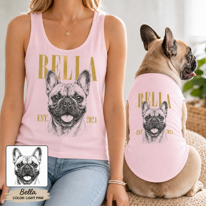 Custom Dog Women’s Tank Top and Pet Tank Top, Matching Dog Lover Outfit THUC99