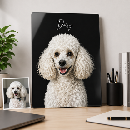 Personalized Dog Metal Wall Art – Custom Pet Portrait From Photo Gift For Dog Mom THUC99