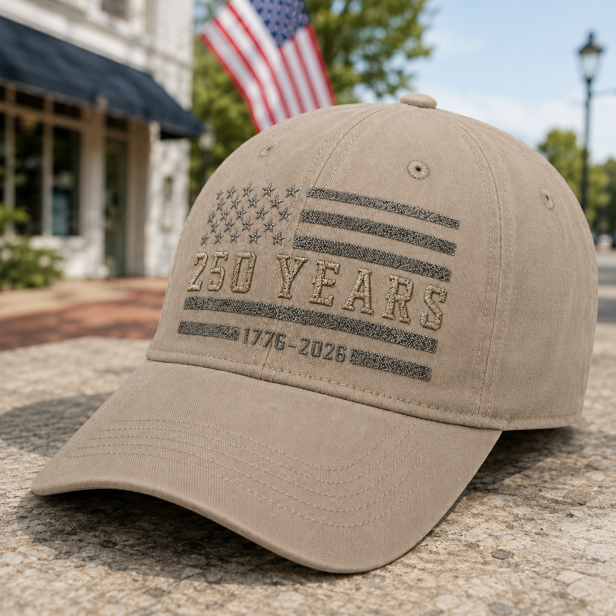American Heritage 250 Years Embroidered Vintage Baseball Hat Independence Day Gift THUC99