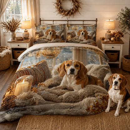 Custom Photo Dog Duvet Cover Set, Personalized Pet Bedding Gift THUC99