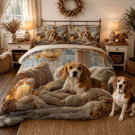 Custom Photo Dog Duvet Cover Set, Personalized Pet Bedding Gift THUC99
