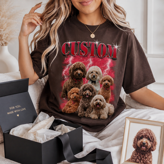 Custom Dog Face Wash T-Shirt, Personalized Pet Portrait Shirt | Gift For Dog Dad THUC99