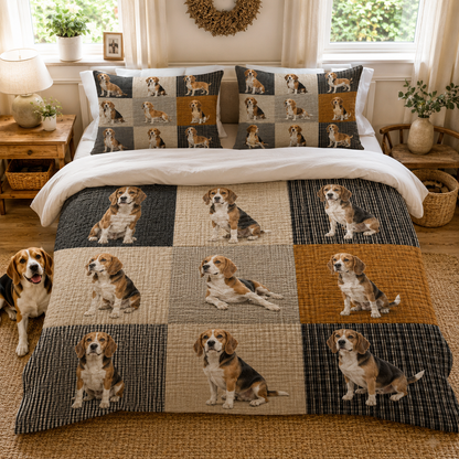 Custom Dog Face Bedding Set, Personalized Pet Portrait Bedroom Decor Gift THUC99