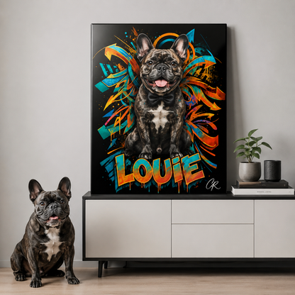 Personalized Pet Metal Wall Art – Custom Dog Portrait Print Gift For Dog Cat Lover THUC99